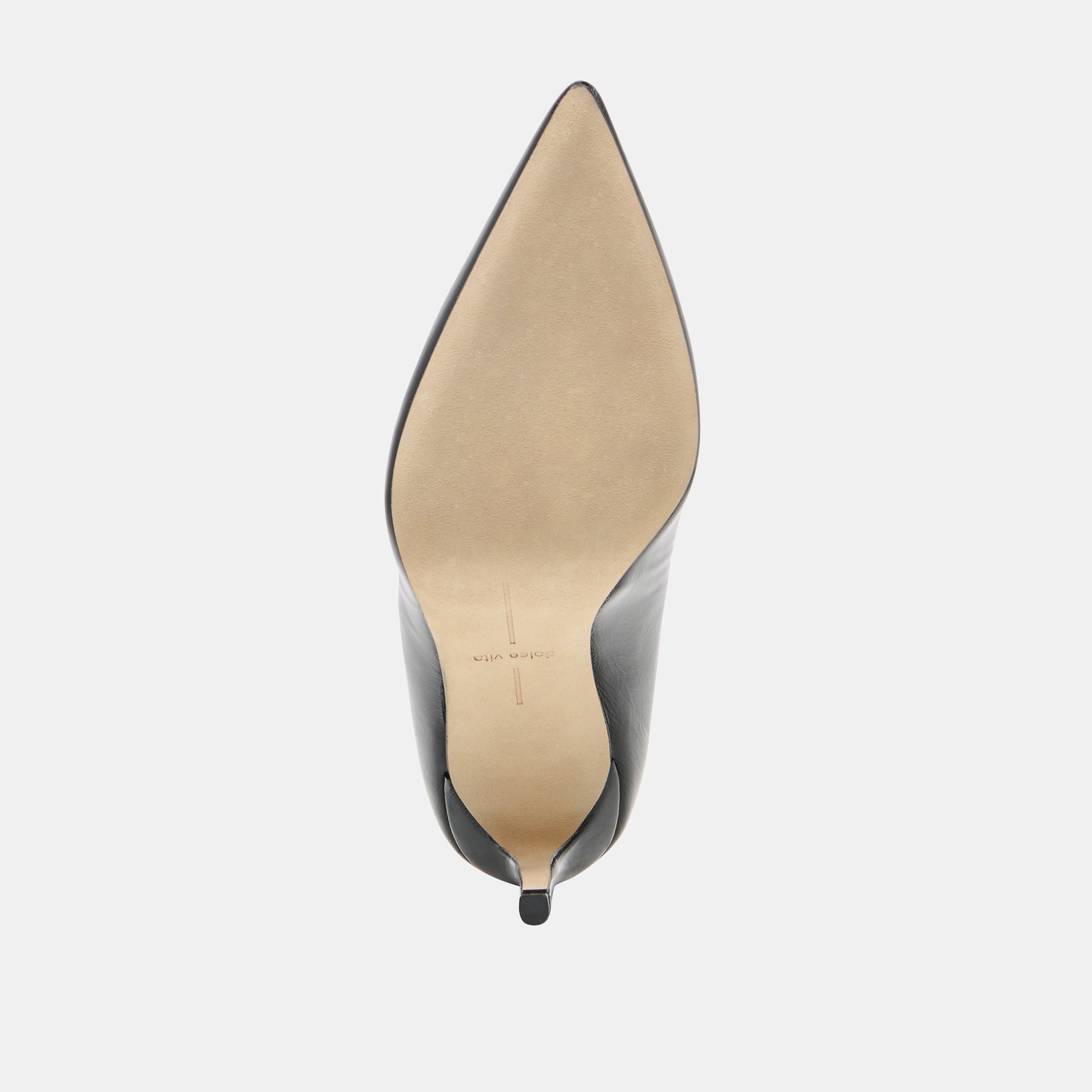 LANKY Black Leather Closed-Toe Pump Stiletto Heels / Dolce Vita