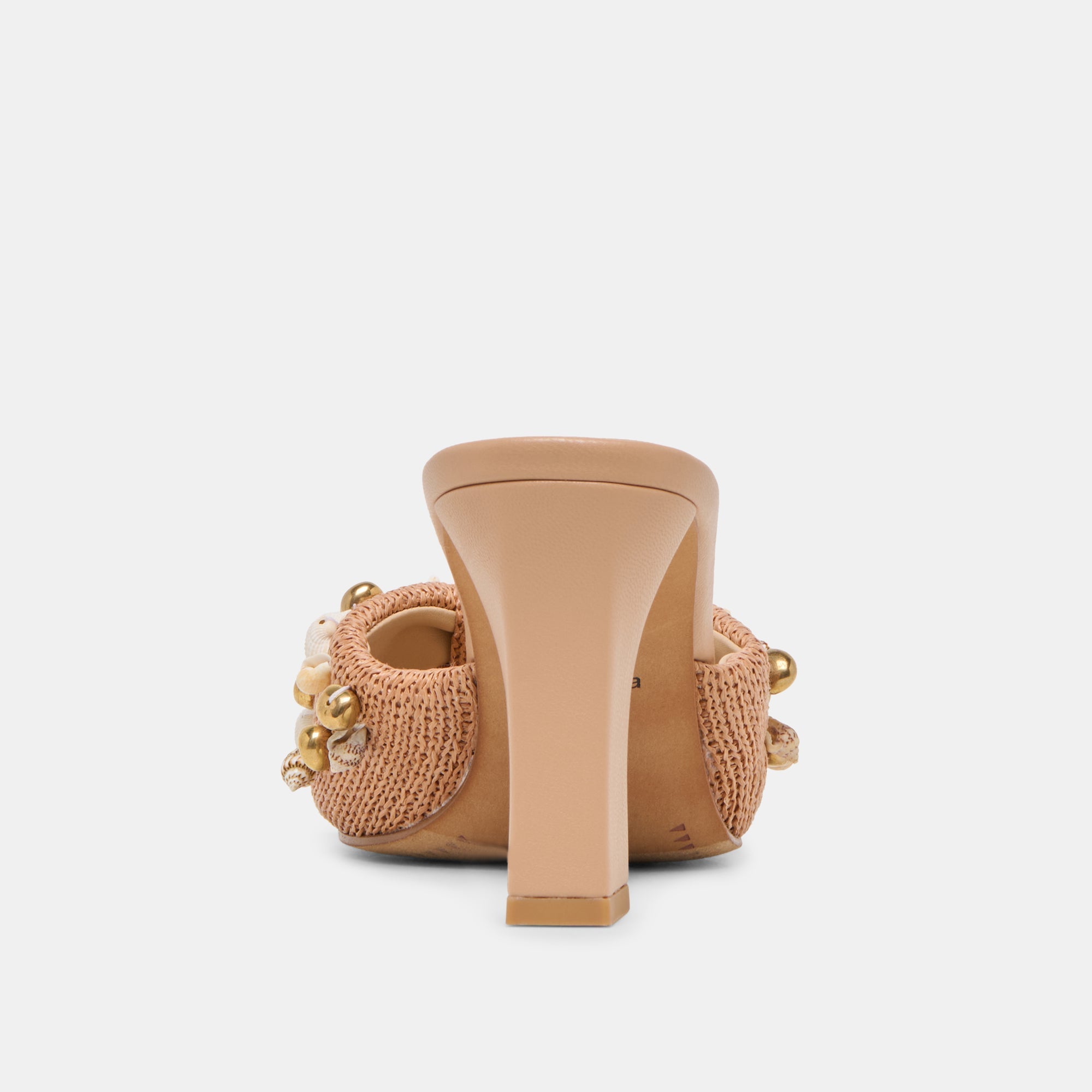 Tylah Toffee Beaded Raffia Heels / Dolce Vita