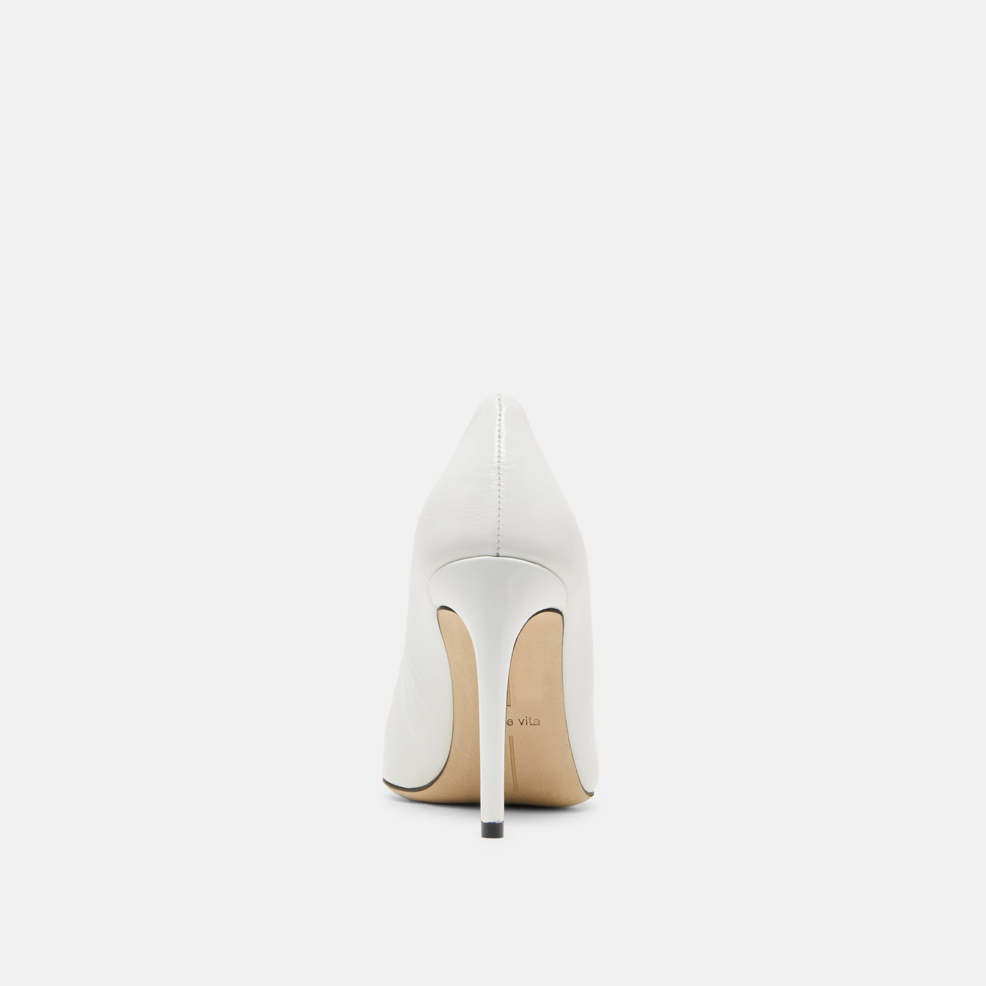 LANKY White Leather Closed-Toe Pump Stiletto Heels / Dolce Vita