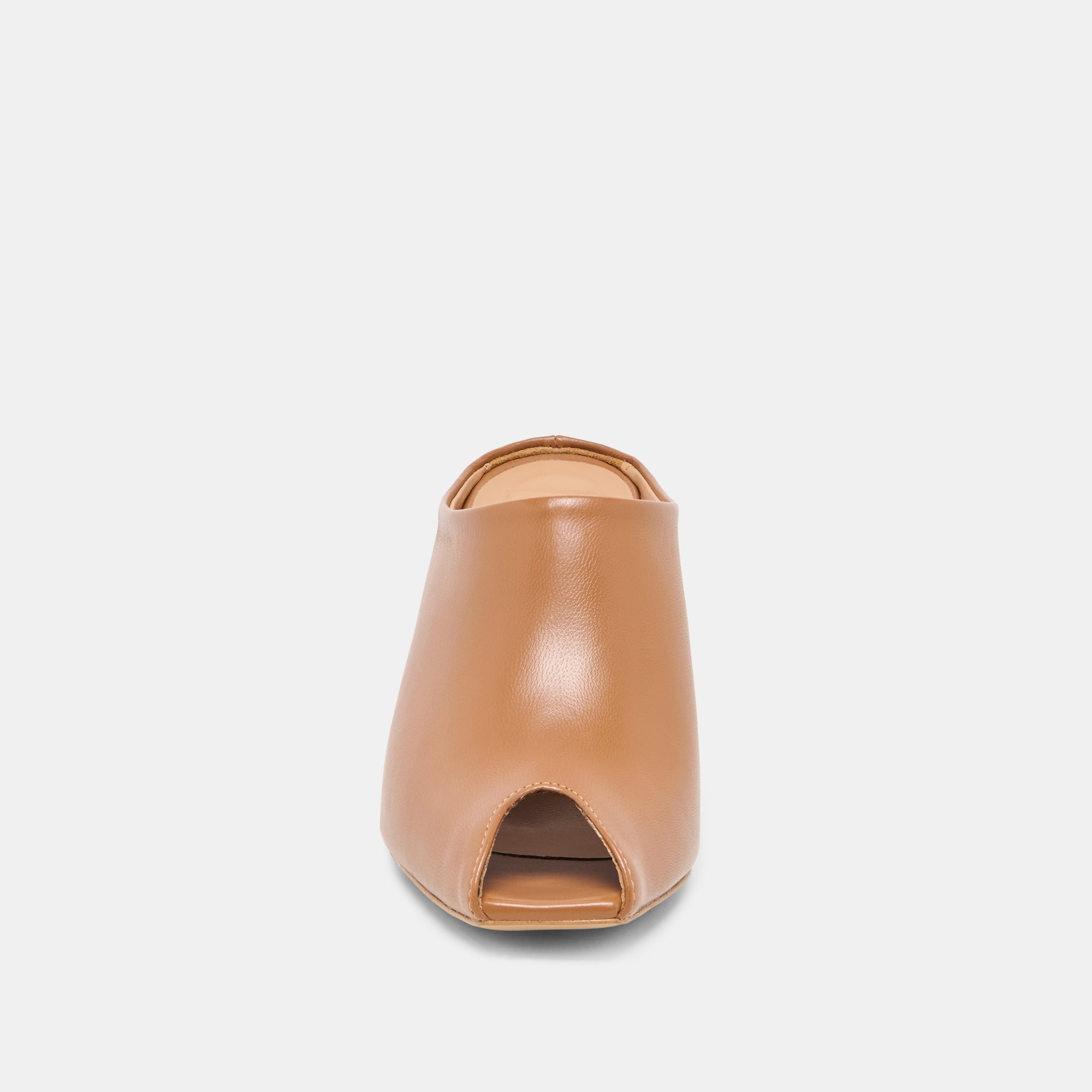 MERY Brown Leather Peep-Toe Heels / Dolce Vita
