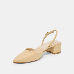 Carel Light Natural Raffia Heels / Dolce Vita