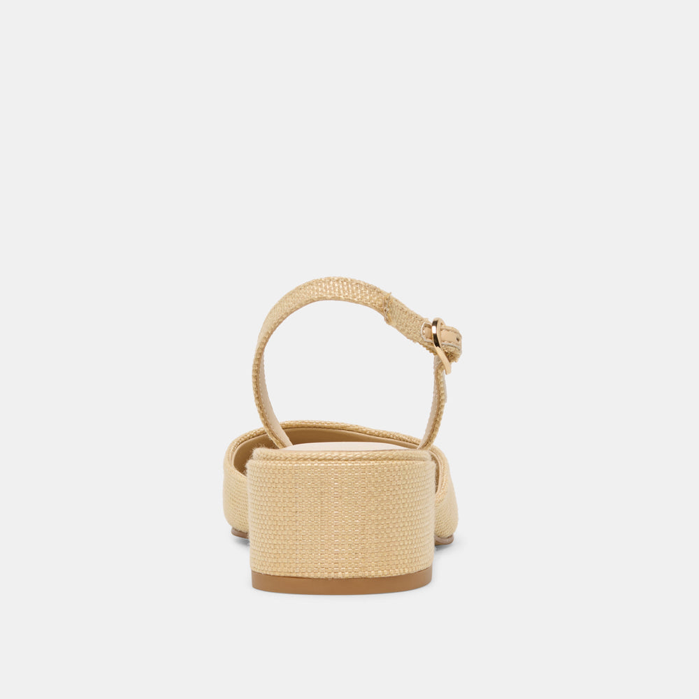 Carel Light Natural Raffia Heels / Dolce Vita