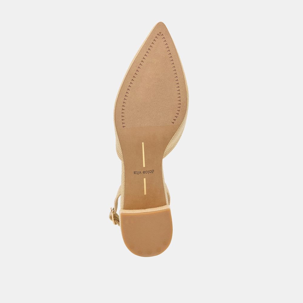 Carel Light Natural Raffia Heels / Dolce Vita