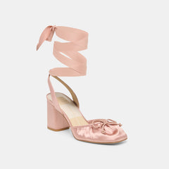 Tisha Lt Blush Satin Heels / Dolce Vita