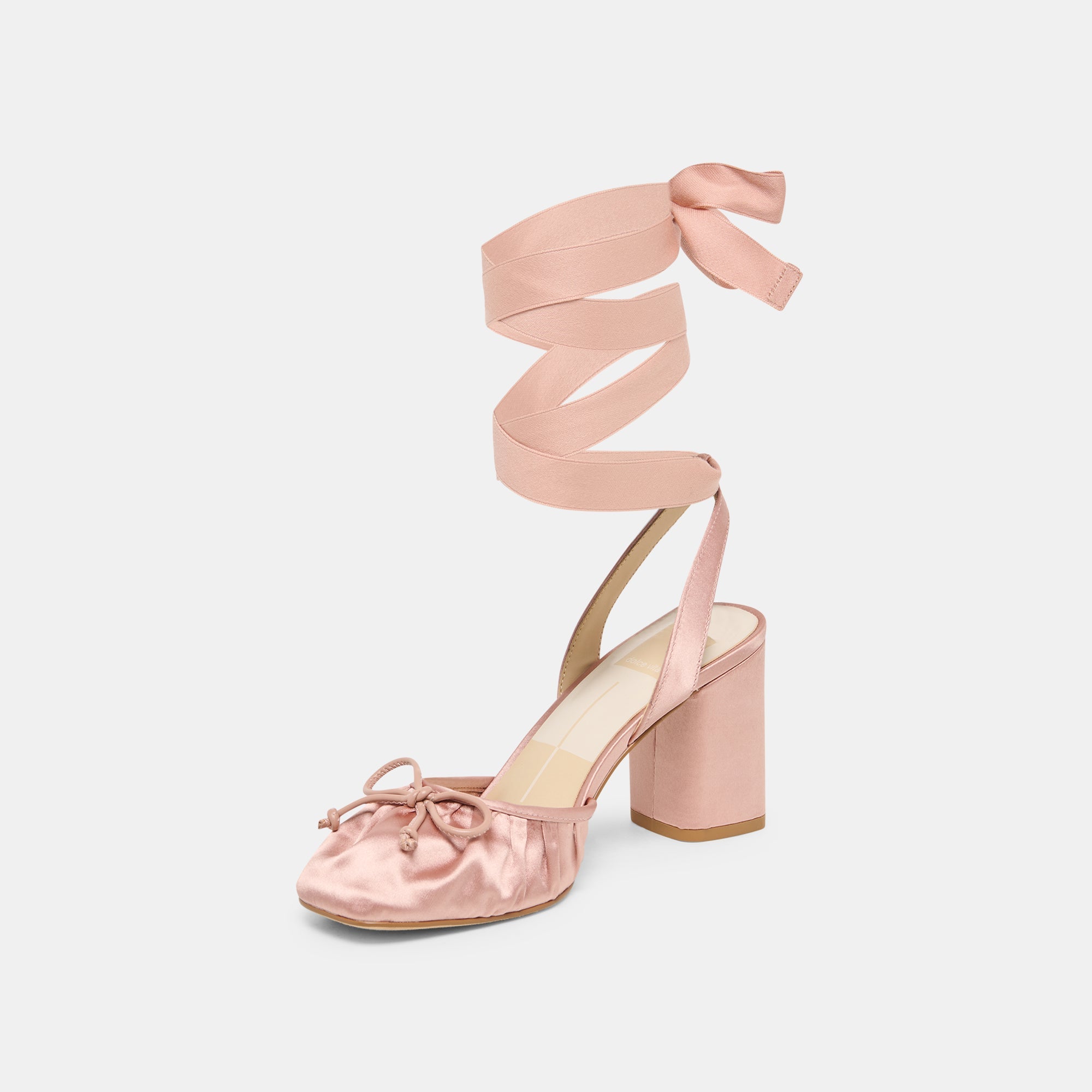 Tisha Lt Blush Satin Heels / Dolce Vita