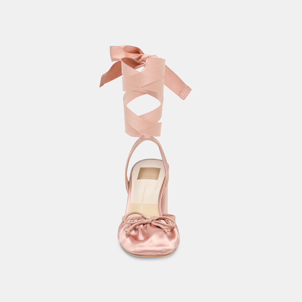 Tisha Lt Blush Satin Heels / Dolce Vita