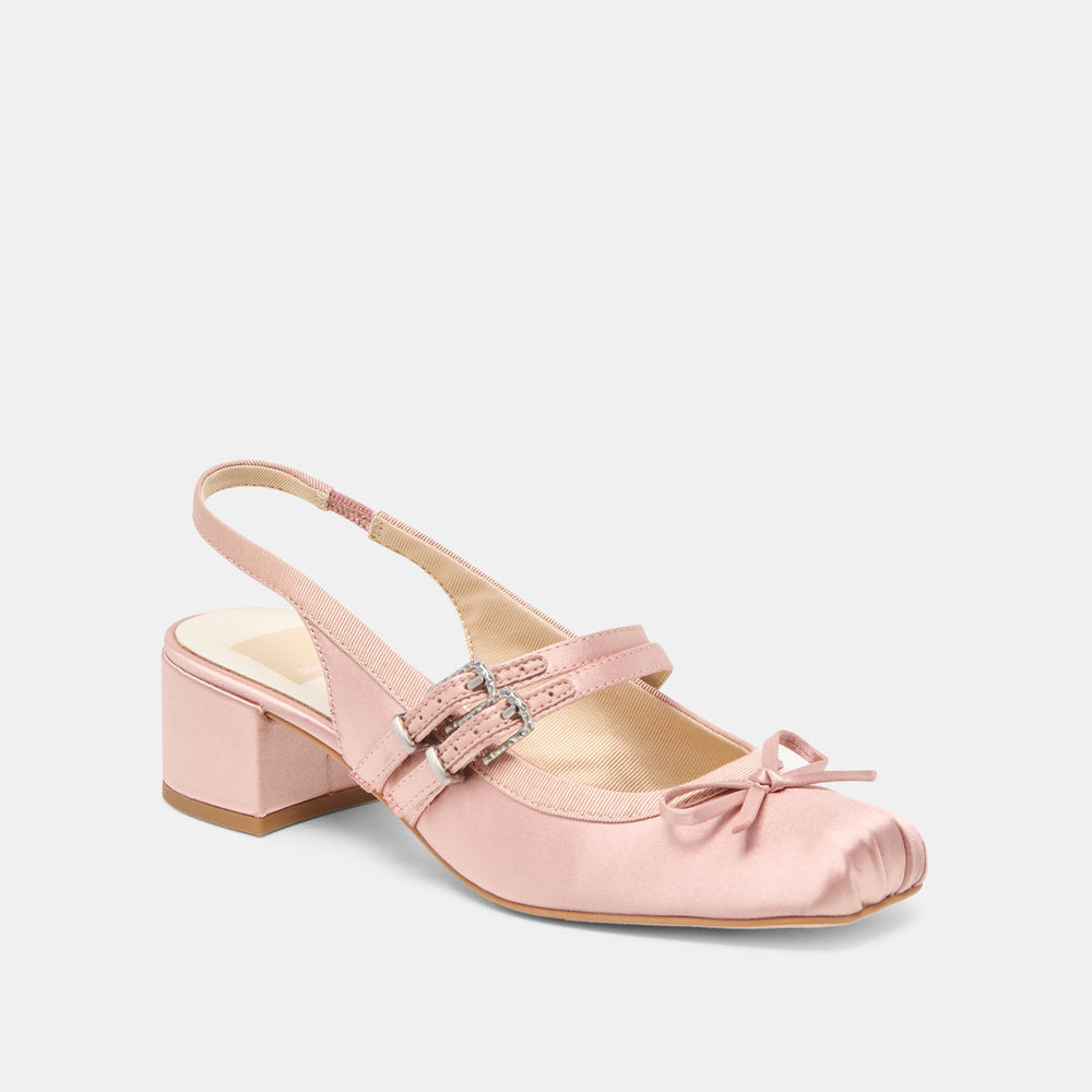 Loris Blush Satin Heels / Dolce Vita