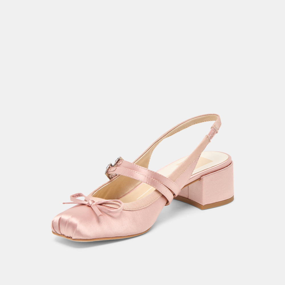 Loris Blush Satin Heels / Dolce Vita