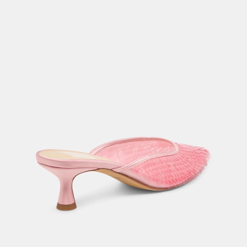 Cleo Sequin Light Pink Sequin Heels / Dolce Vita