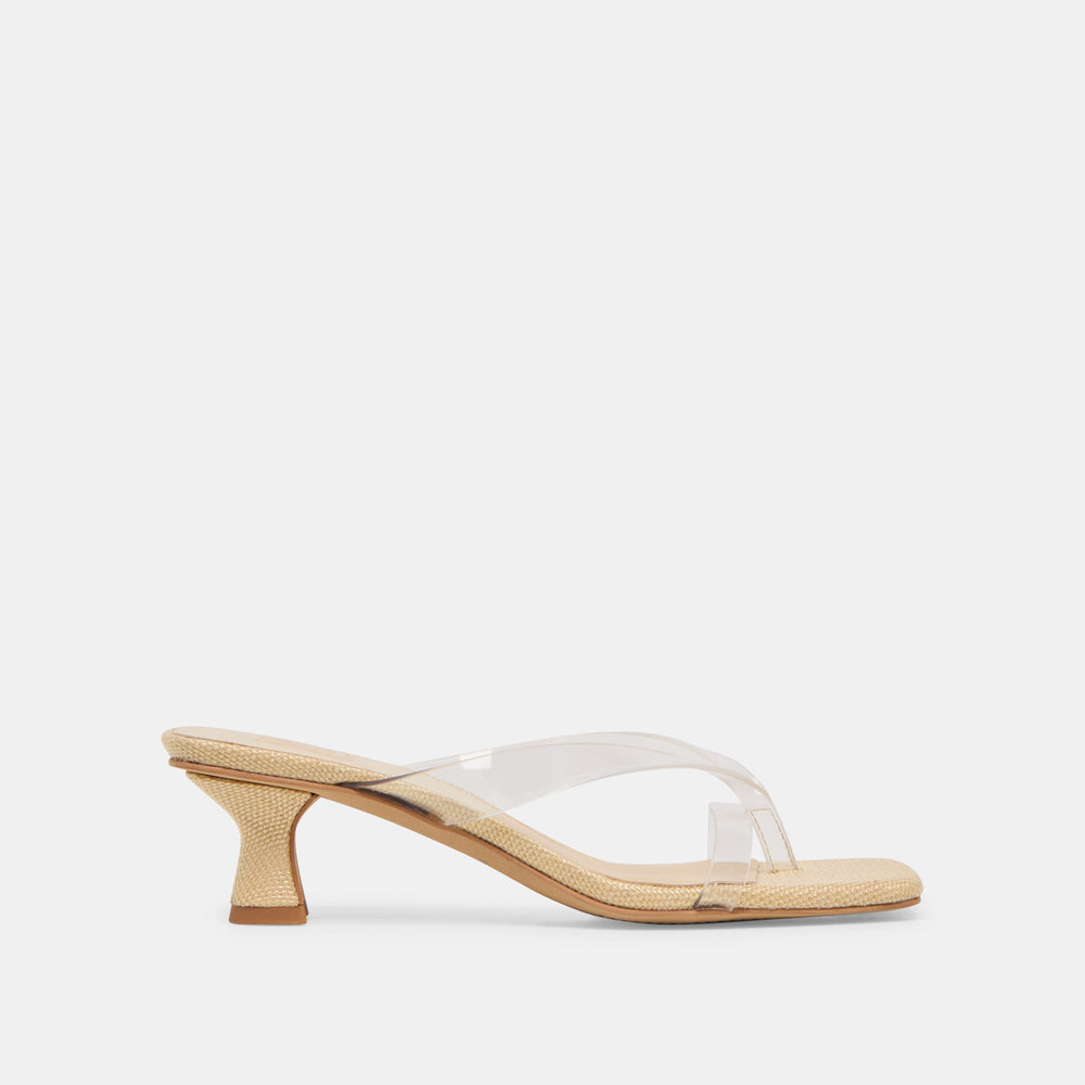 Brevel Vinyl Wide Crystal Jelly Heels / Dolce Vita