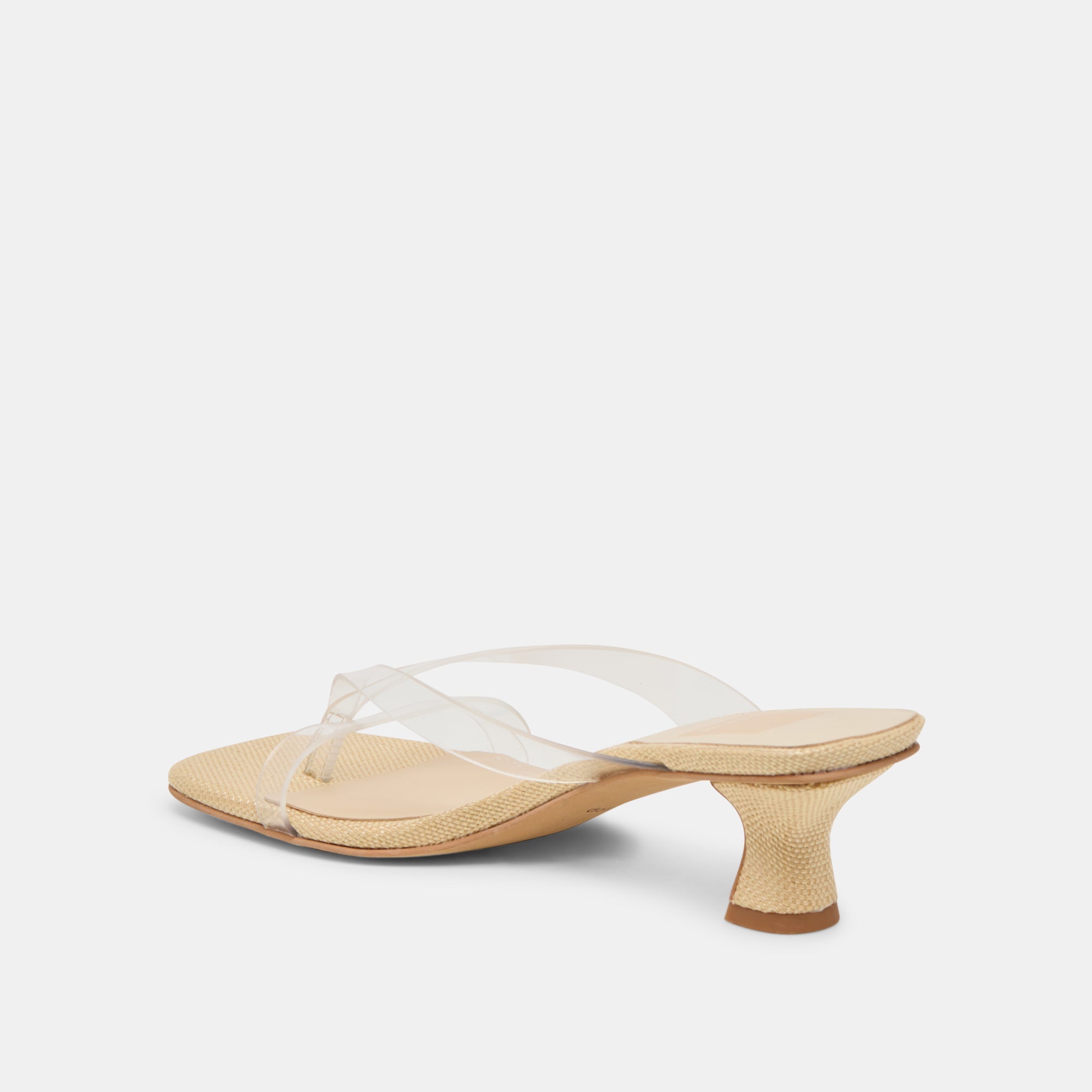 Brevel Vinyl Wide Crystal Jelly Heels / Dolce Vita
