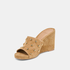 Holta Stud Lt Brown Suede Wedges / Dolce Vita