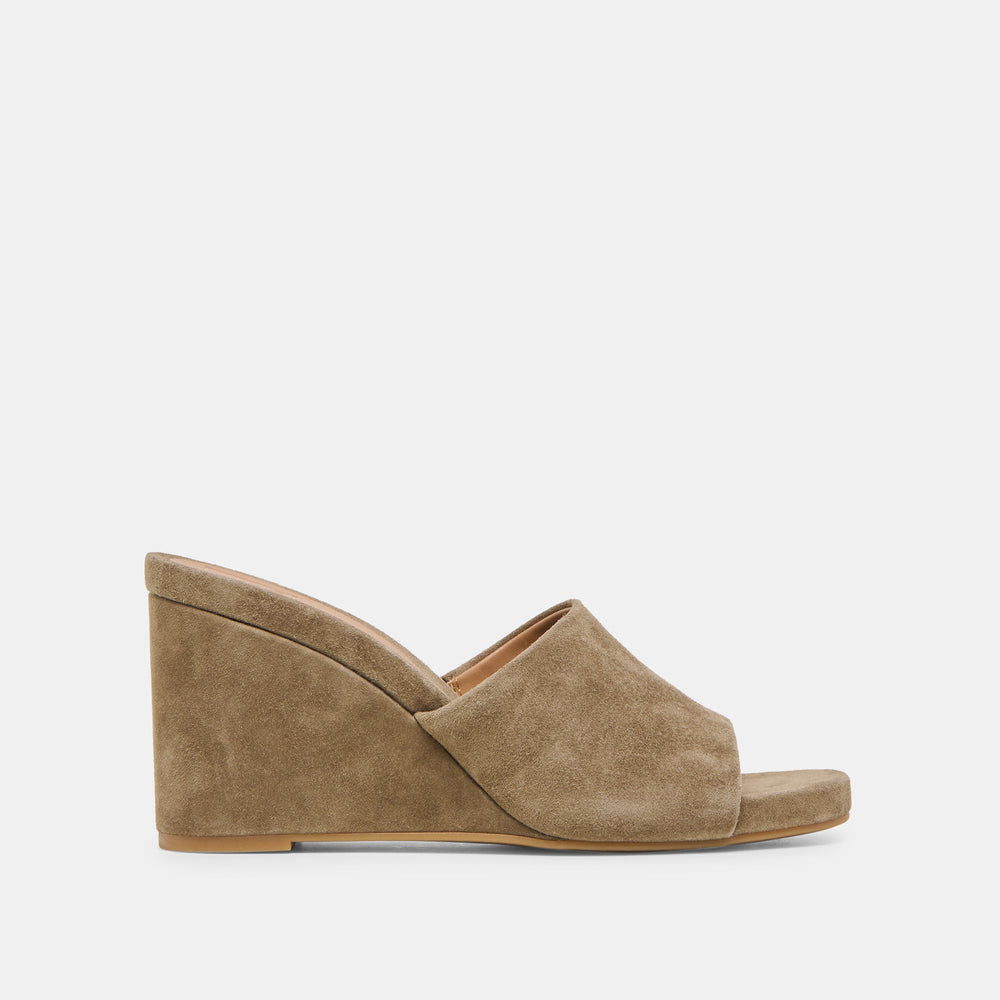 Holta Olive Suede Wedges / Dolce Vita
