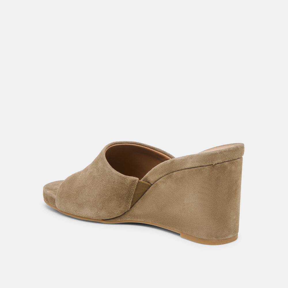 Holta Olive Suede Wedges / Dolce Vita