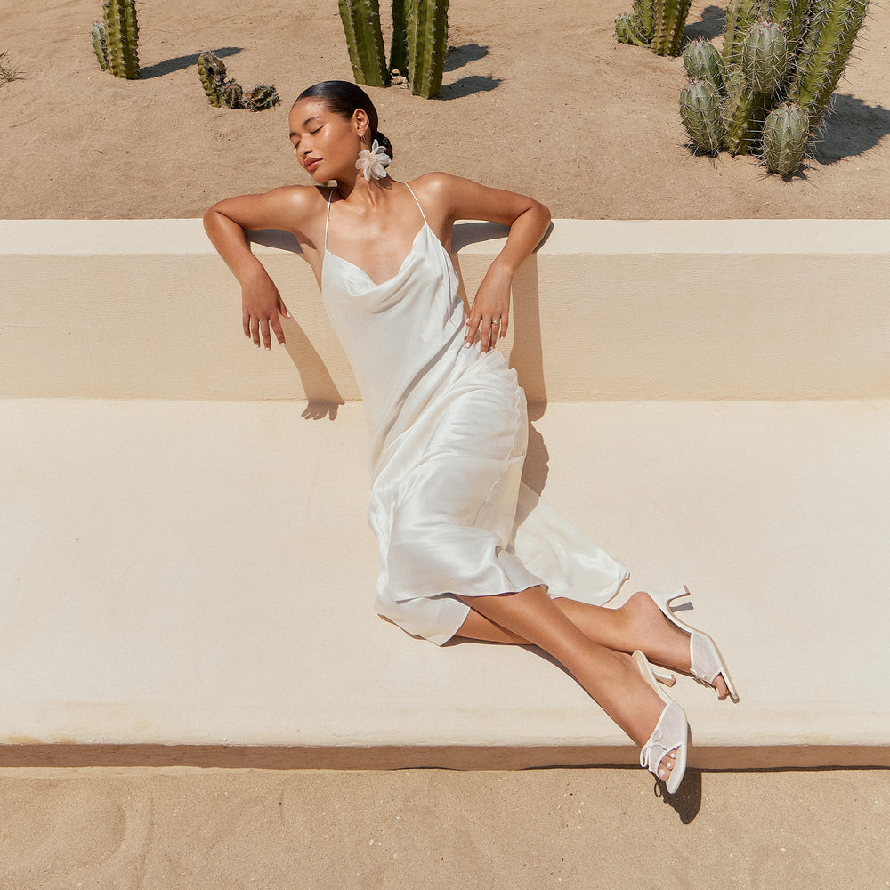 Galen White Tulle Heels / Dolce Vita