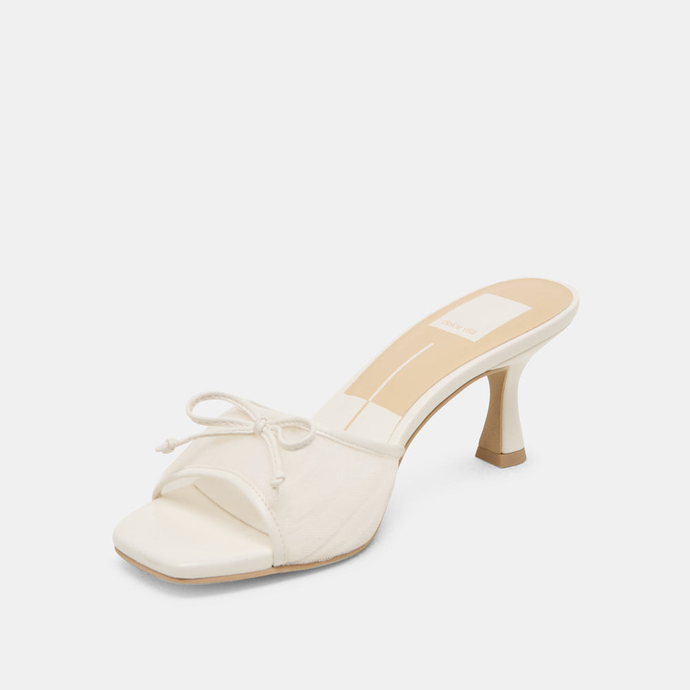 Galen White Tulle Heels / Dolce Vita