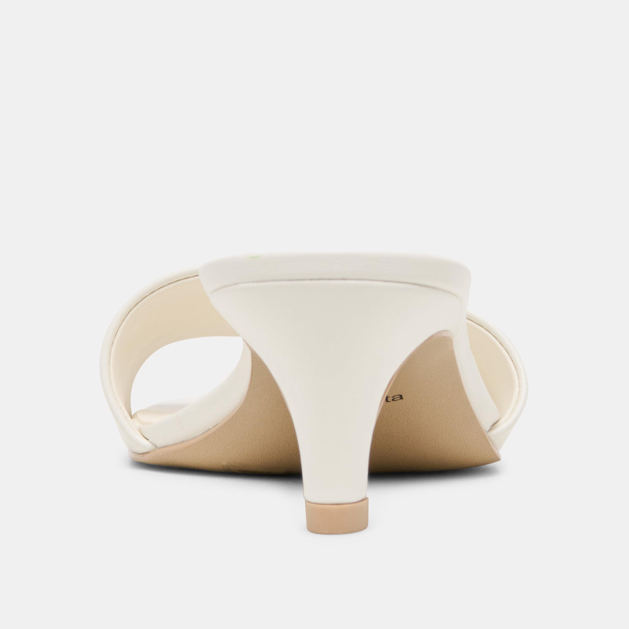Rexa Wide True White Leather Heels / Dolce Vita