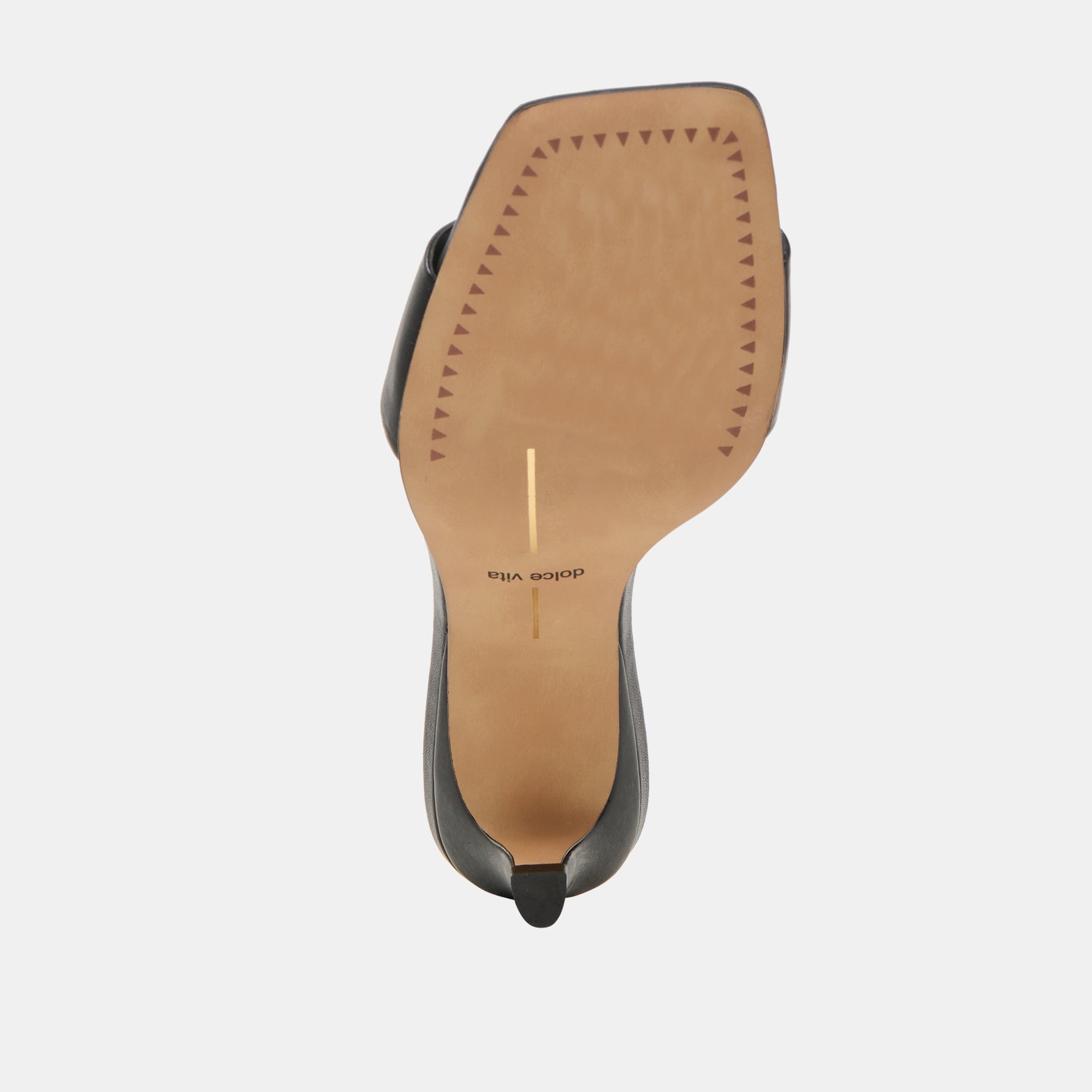 Rexa Wide Black Leather Heels / Dolce Vita