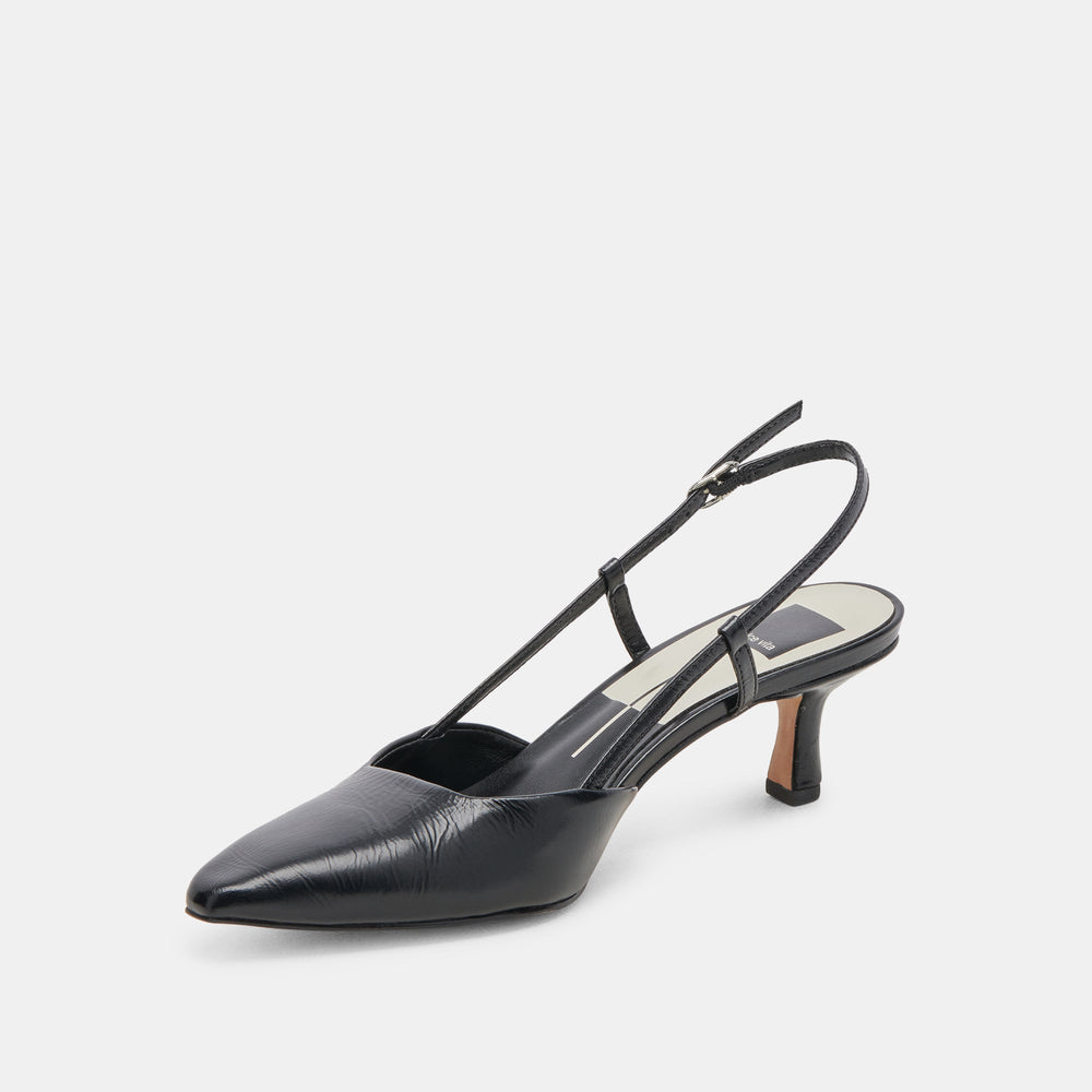 ODELA HEELS MIDNIGHT CRINKLE PATENT
 – Dolce Vita / Dolce Vita