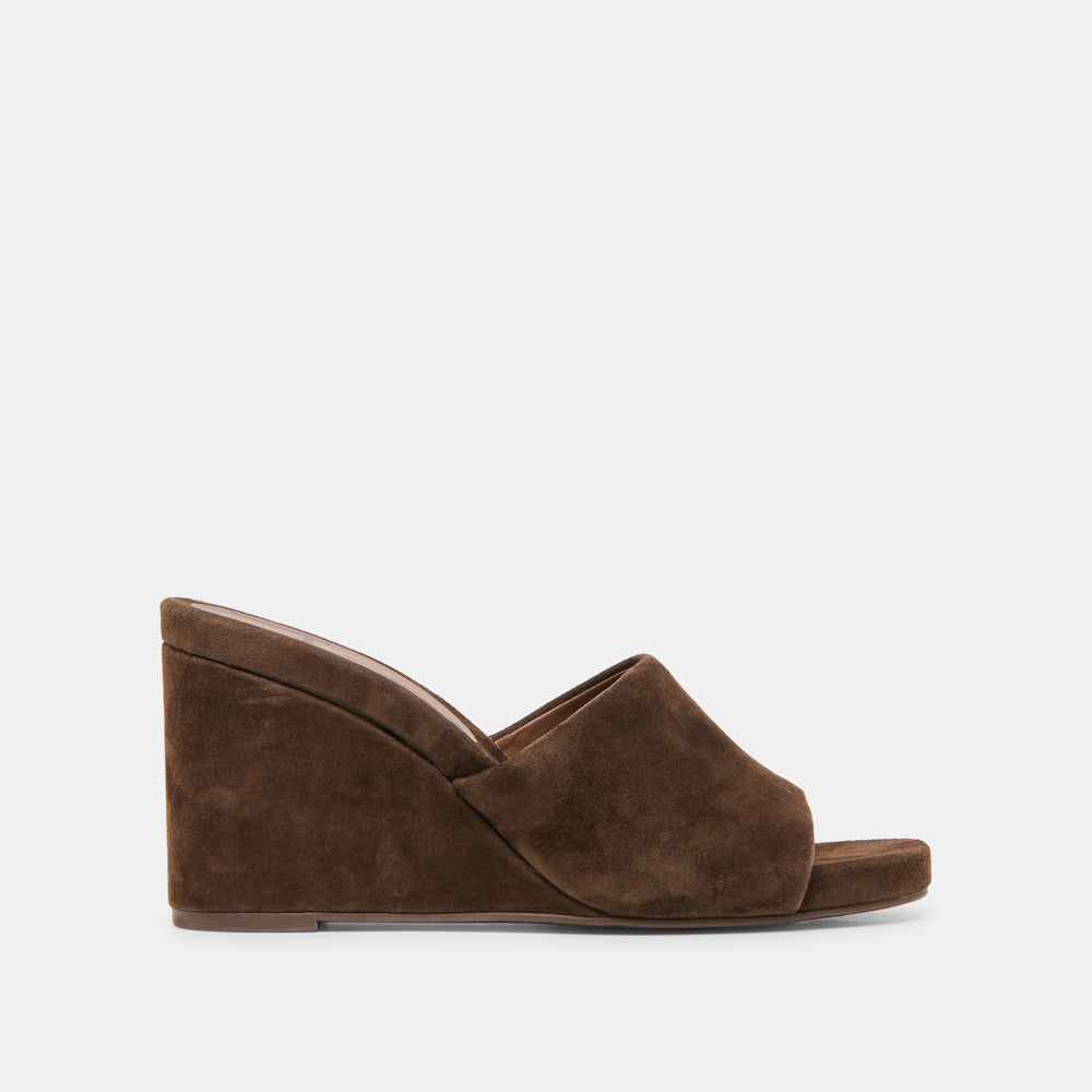 Holta Dk Brown Suede Wedges / Dolce Vita