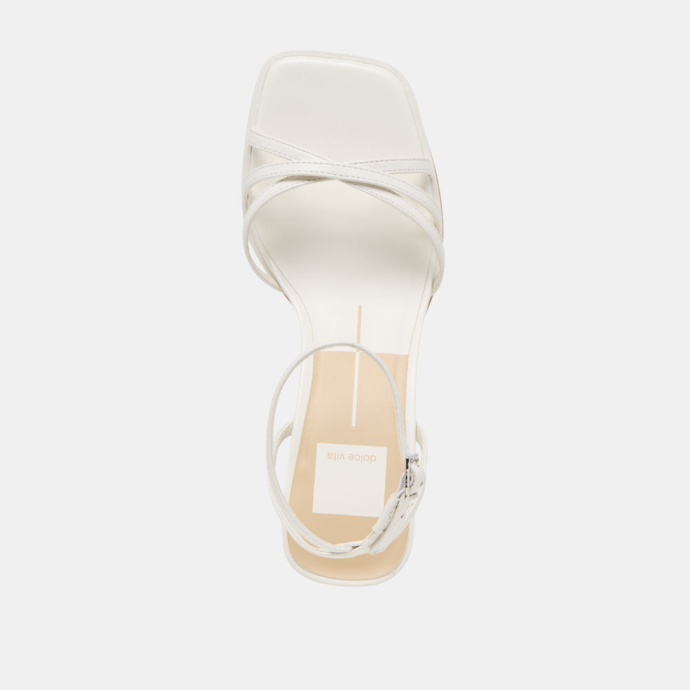 Manji True White Leather Heels / Dolce Vita