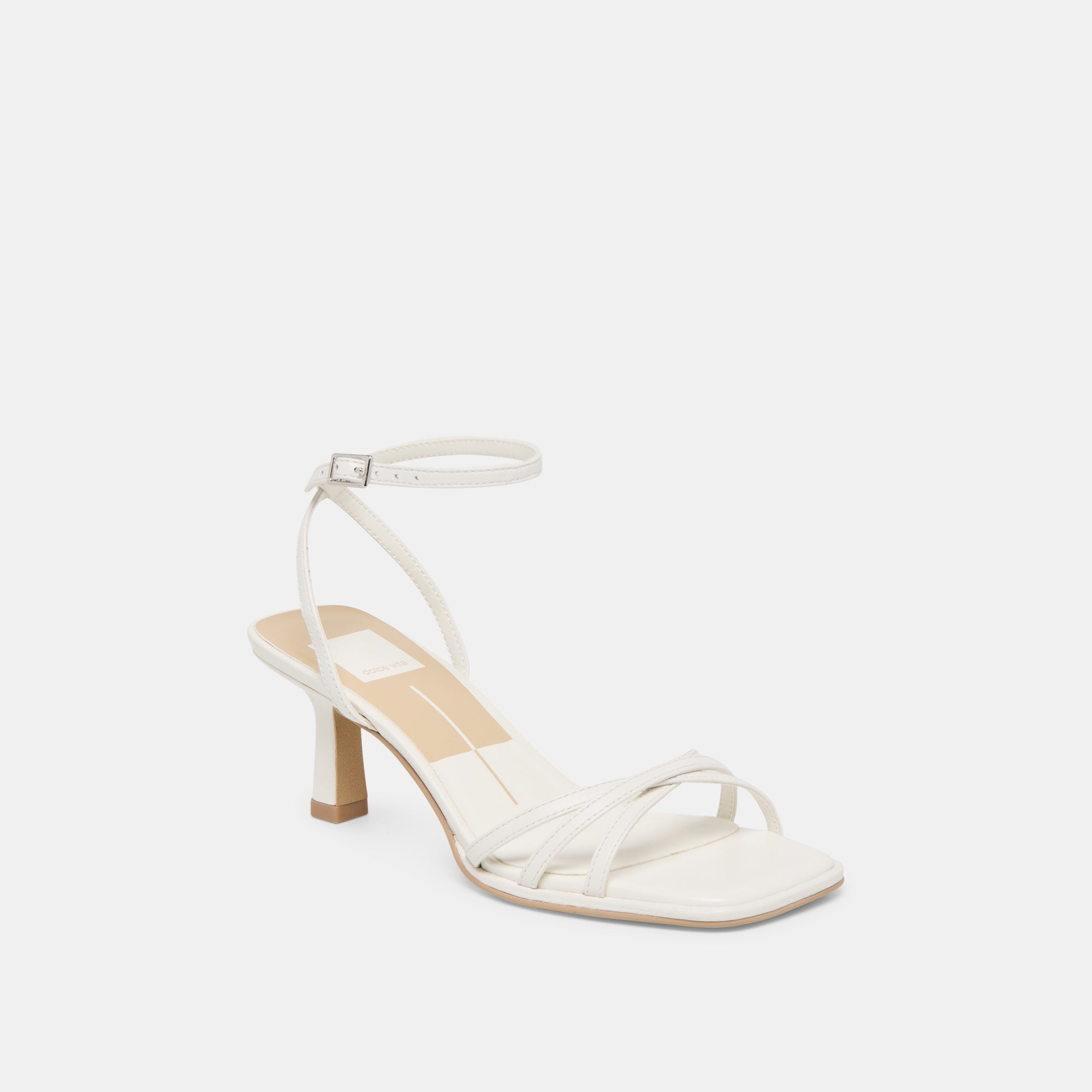 Manji True White Leather Heels / Dolce Vita