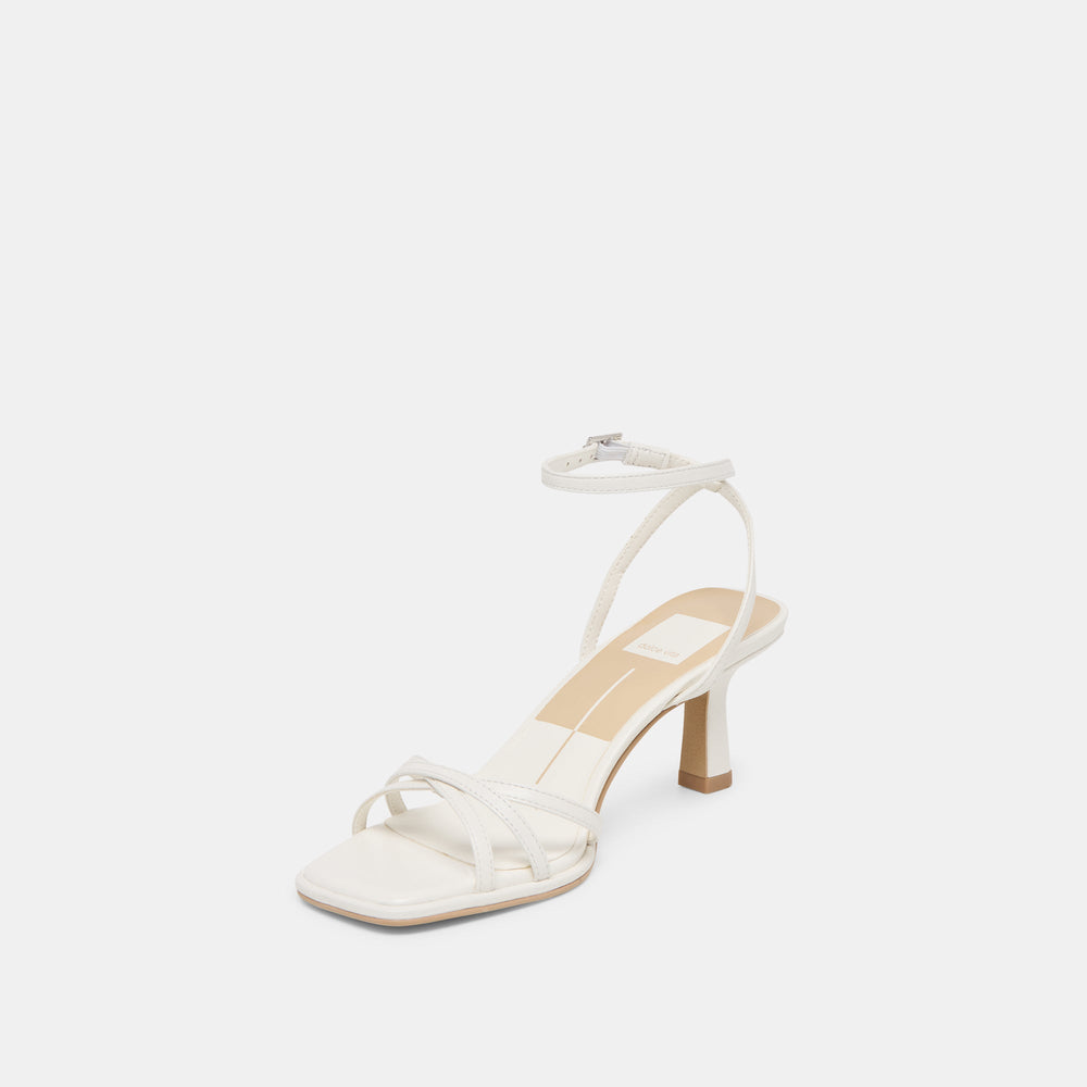 Manji True White Leather Heels / Dolce Vita