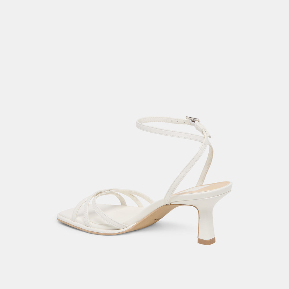 Manji True White Leather Heels / Dolce Vita