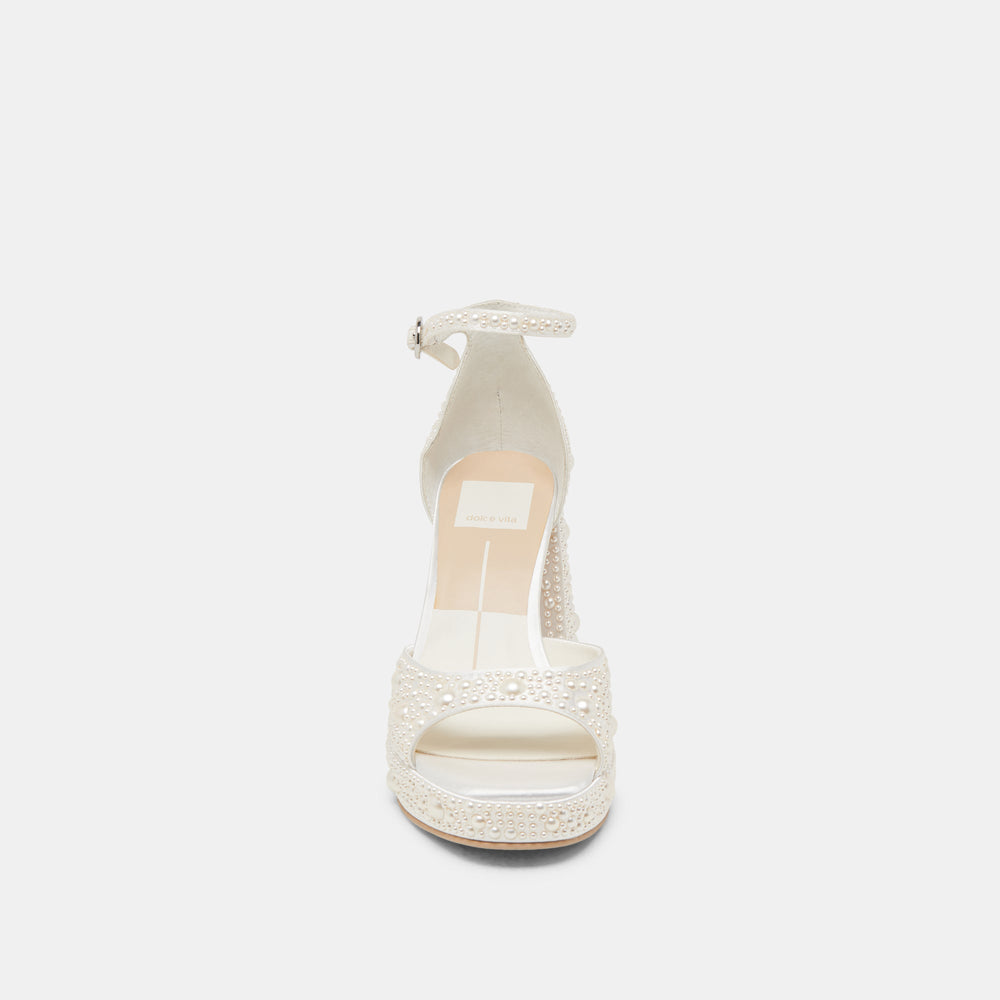 PANDRO PEARL HEELS TRUE WHITE SATIN
 – Dolce Vita / Dolce Vita
