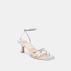 Manji Silver Metallic Leather Heels / Dolce Vita