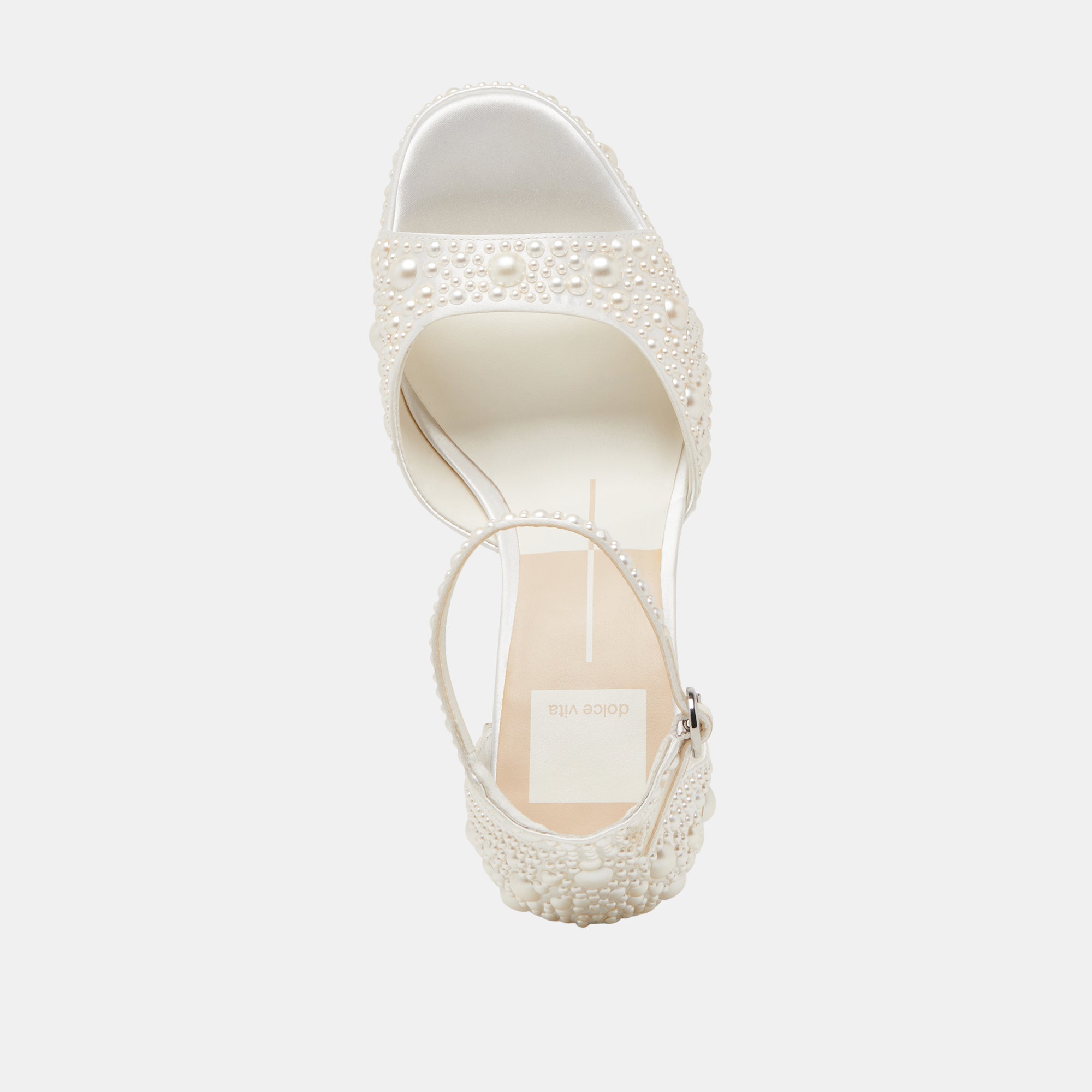 PANDRO PEARL WIDE HEELS TRUE WHITE SATIN
 – Dolce Vita / Dolce Vita