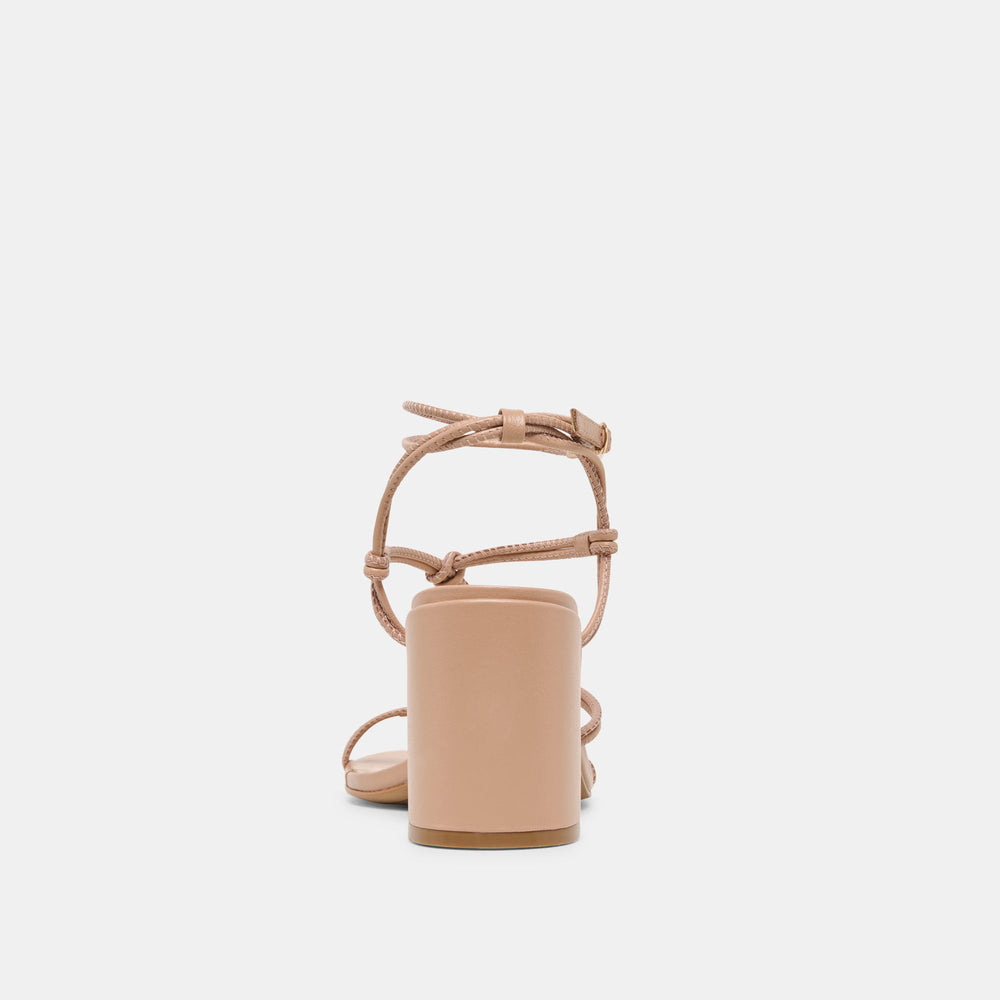 Fizzy Lt Tan Leather Heels / Dolce Vita