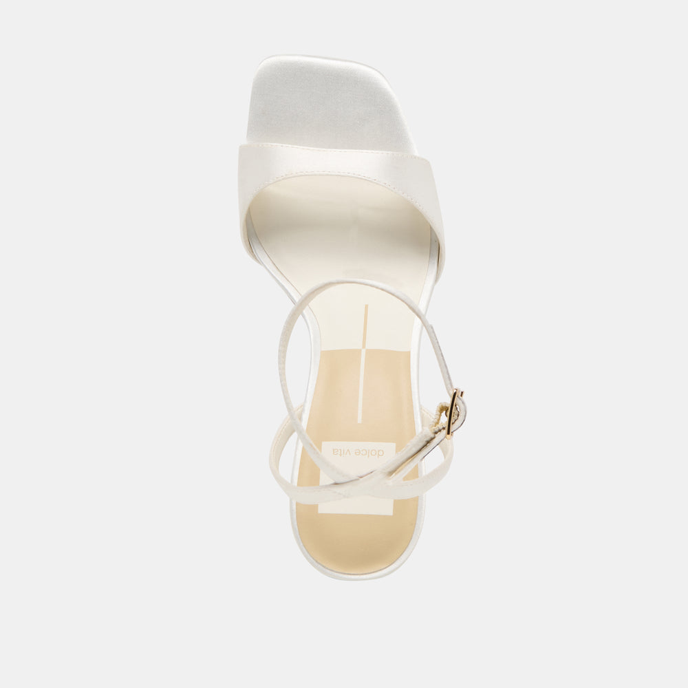 Tilda True White Satin Heels / Dolce Vita