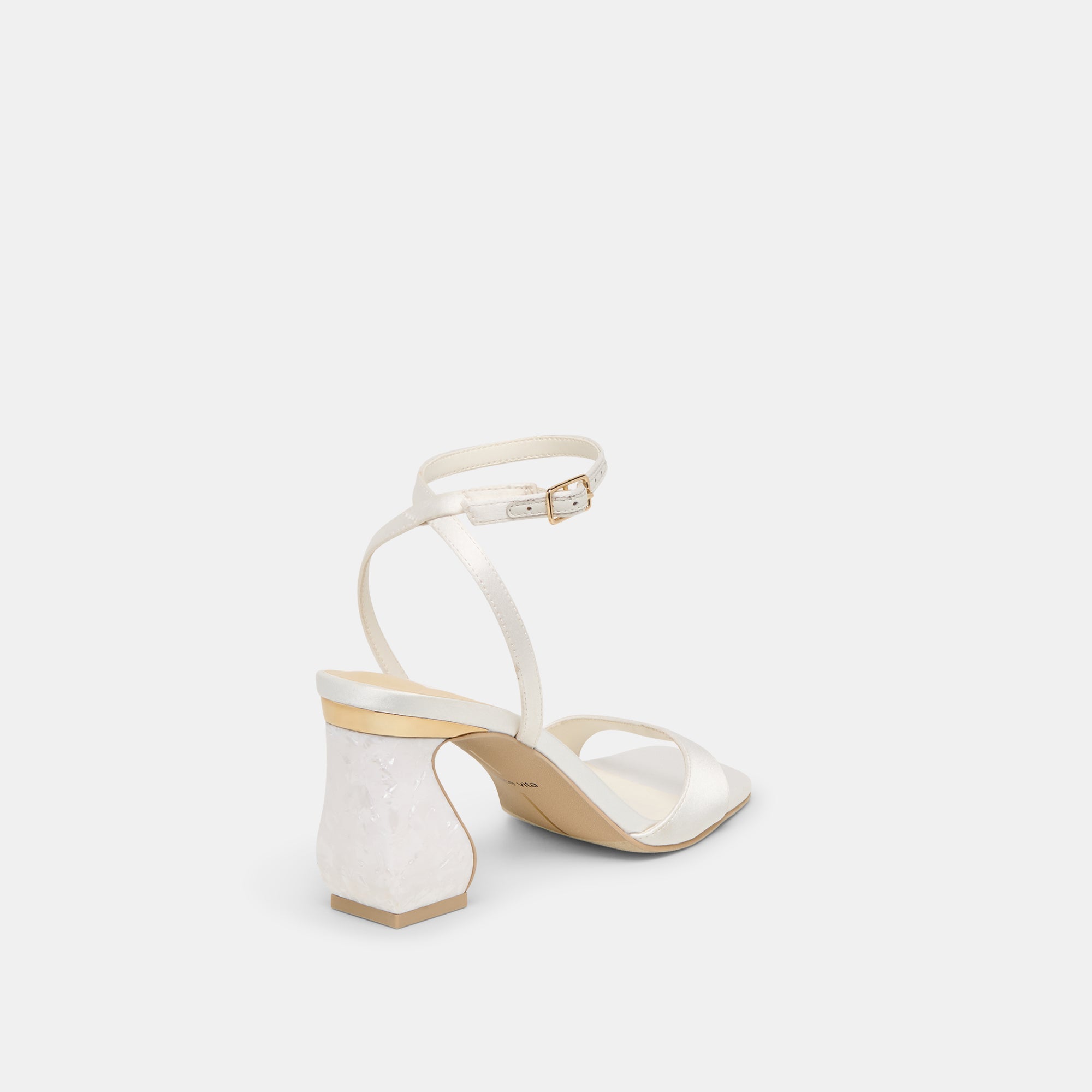 Tilda True White Satin Heels / Dolce Vita