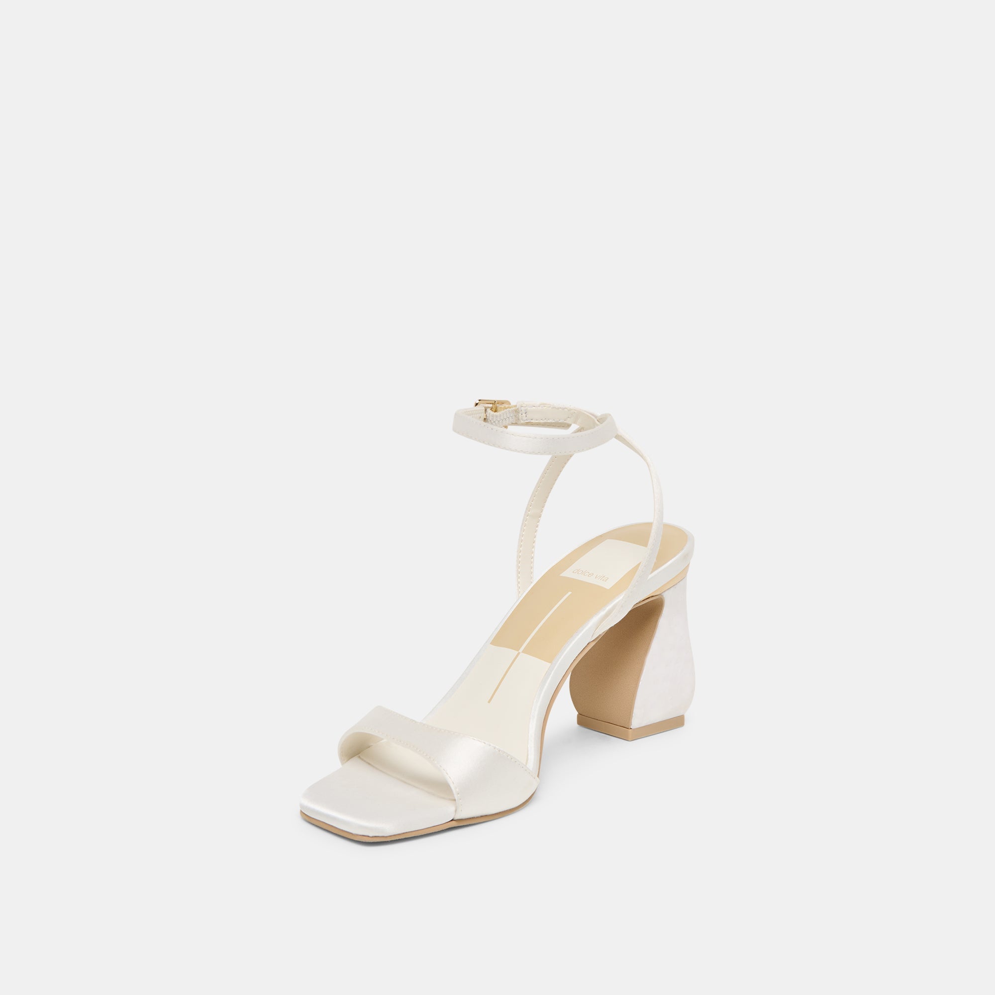 Tilda True White Satin Heels / Dolce Vita