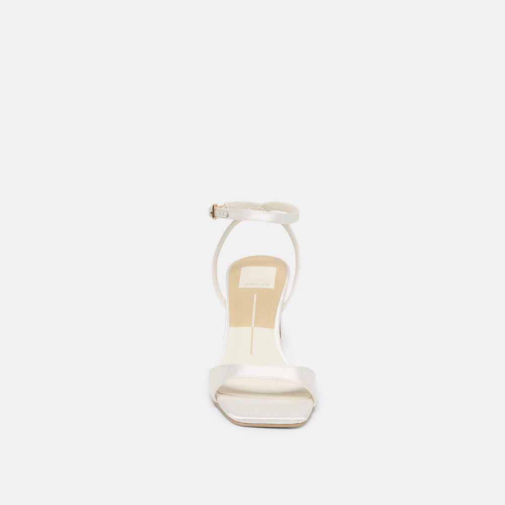 Tilda True White Satin Heels / Dolce Vita