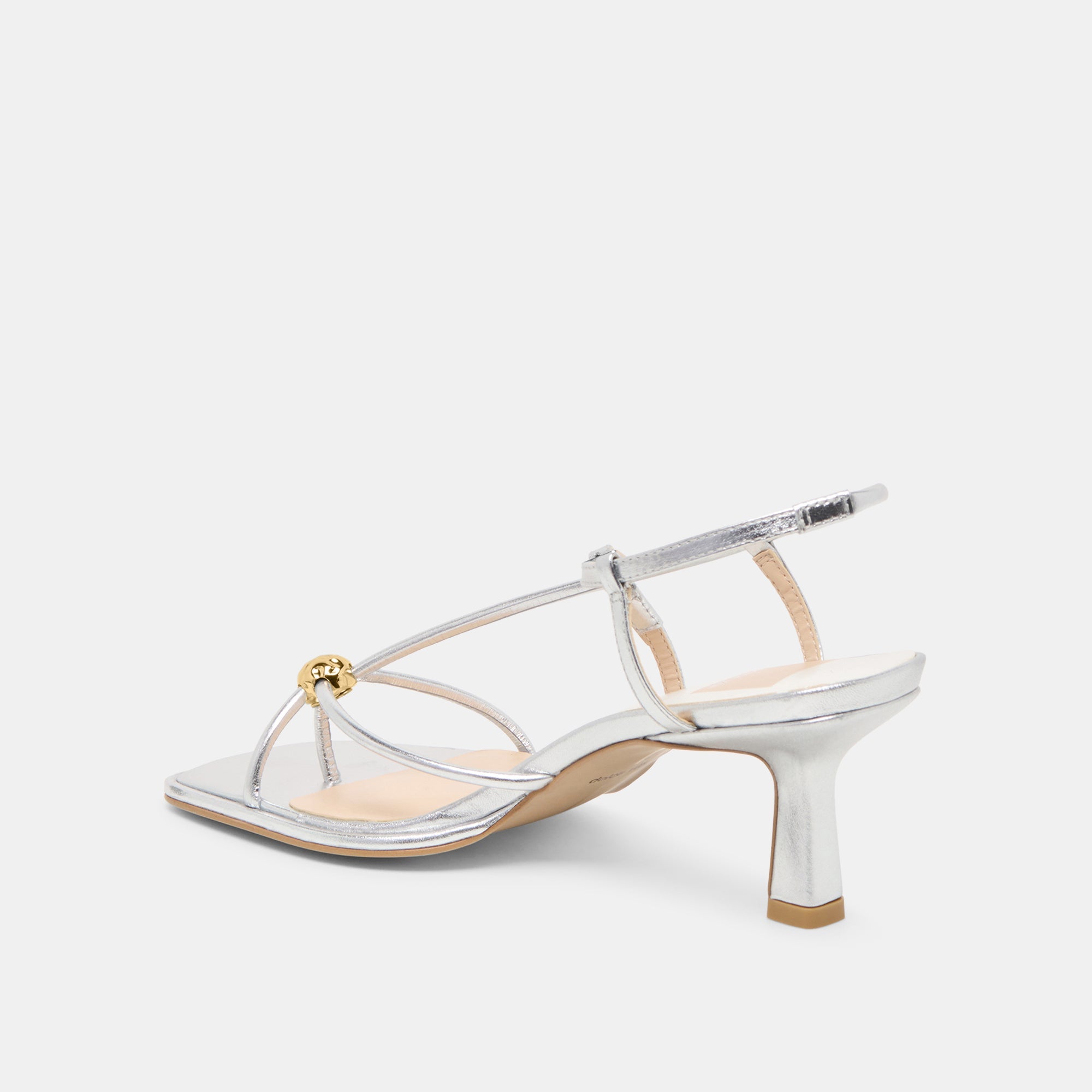 Mylee Silver Distressed Leather Heels / Dolce Vita