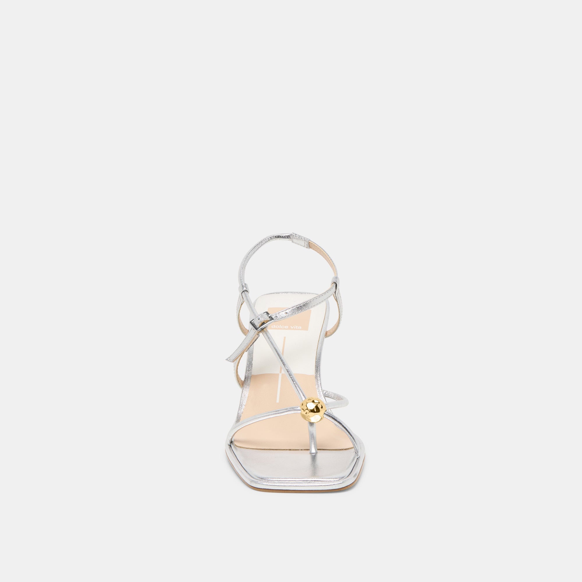 Mylee Silver Distressed Leather Heels / Dolce Vita