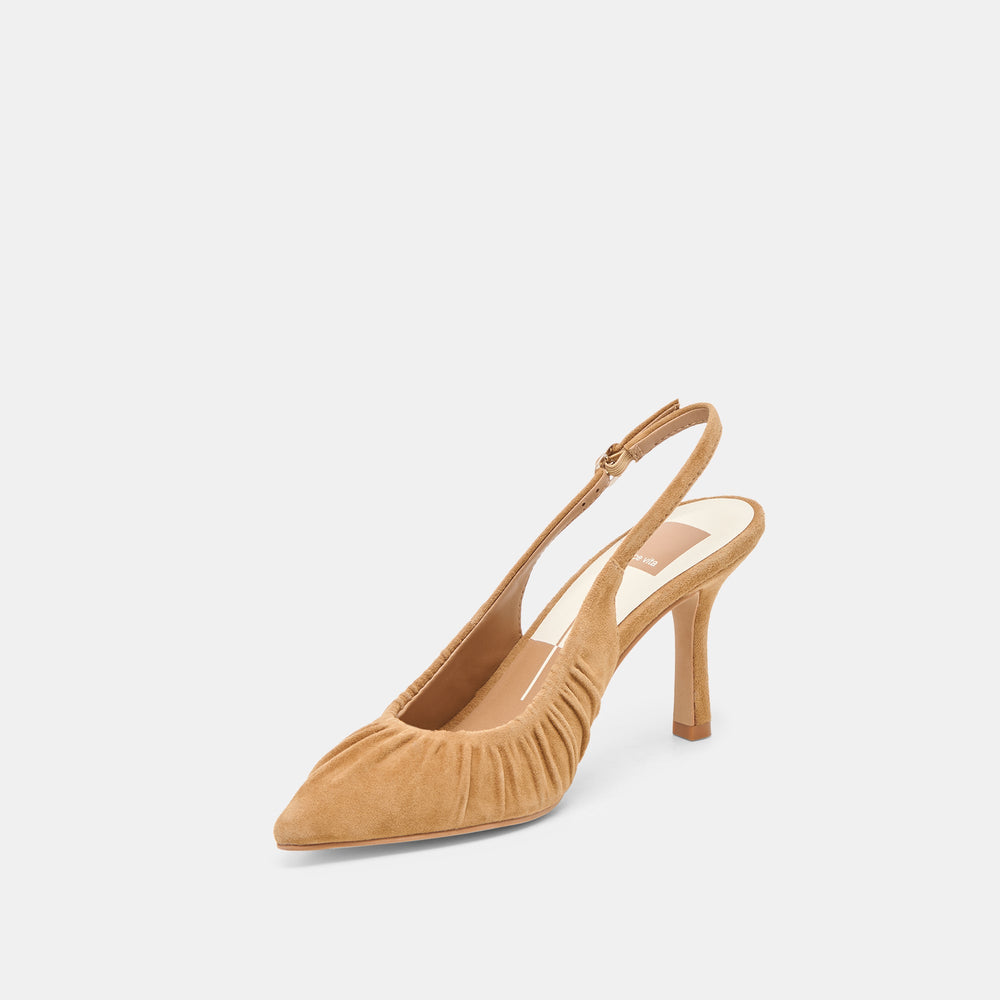 Keira Lt Brown Suede Heels / Dolce Vita