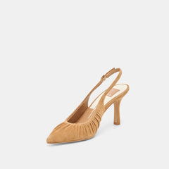 Keira Lt Brown Suede Heels / Dolce Vita