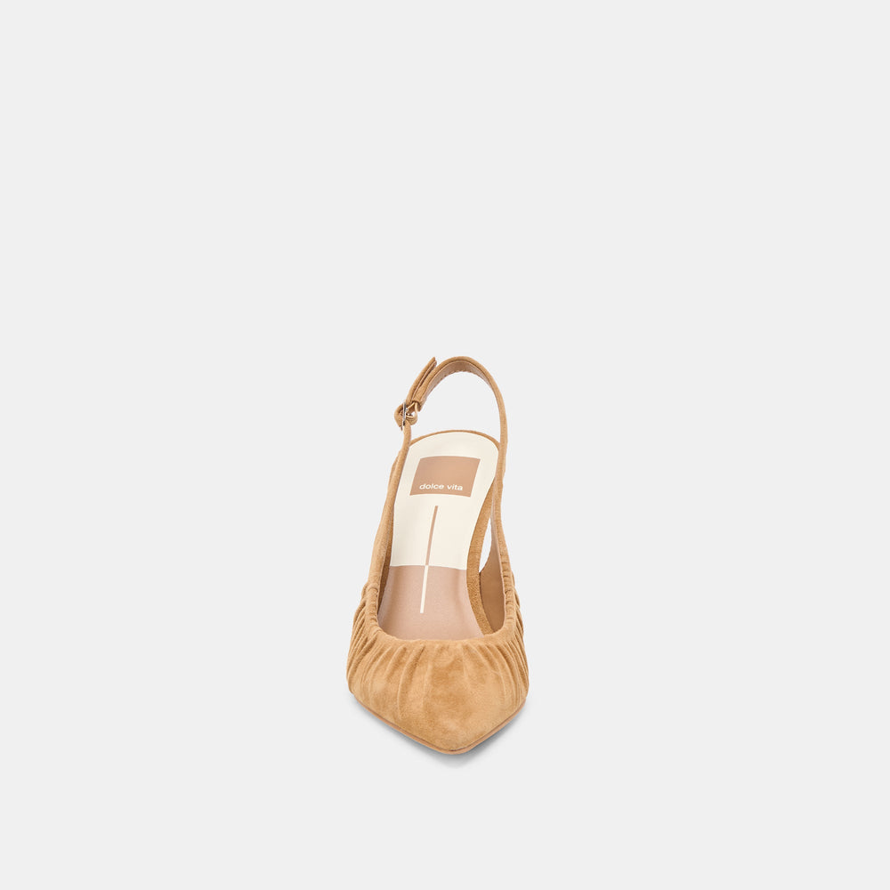 Keira Lt Brown Suede Heels / Dolce Vita