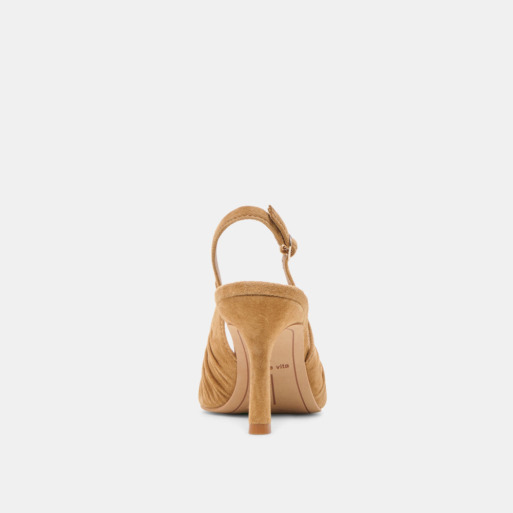 Keira Lt Brown Suede Heels / Dolce Vita