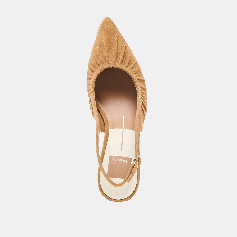 Keira Lt Brown Suede Heels / Dolce Vita