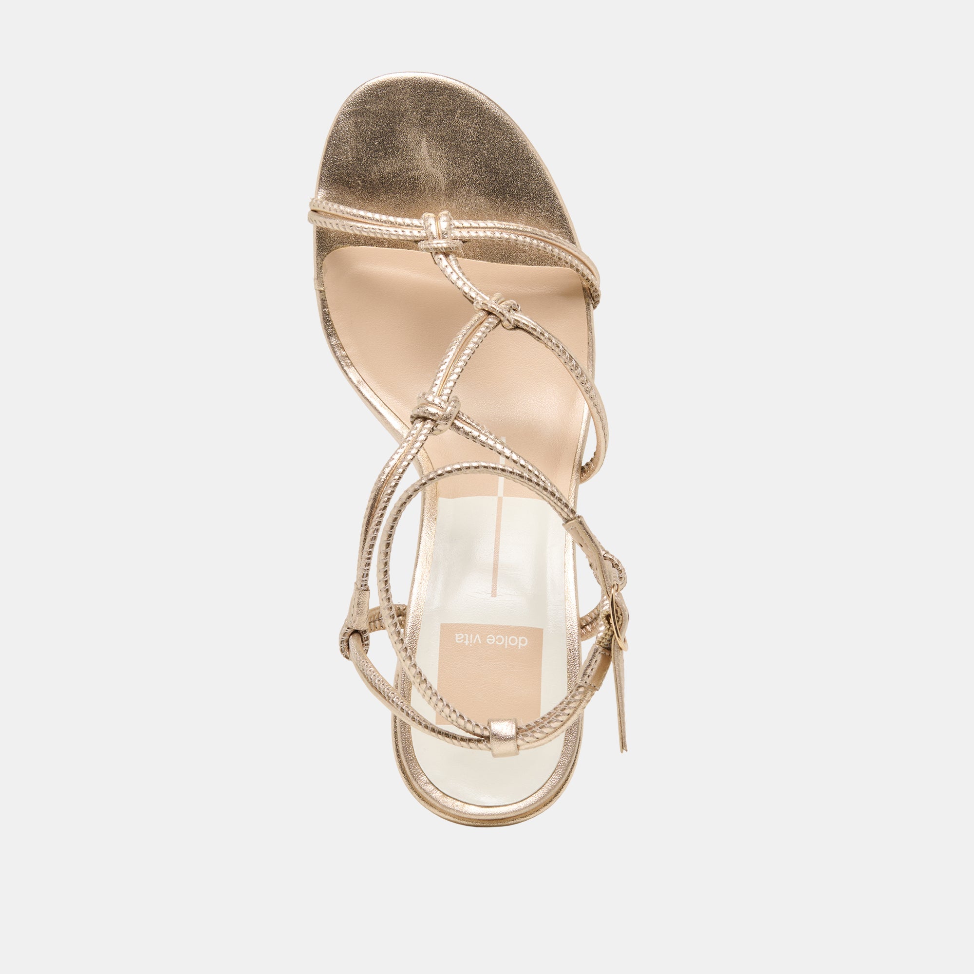 Fizzy Gold Leather Heels / Dolce Vita