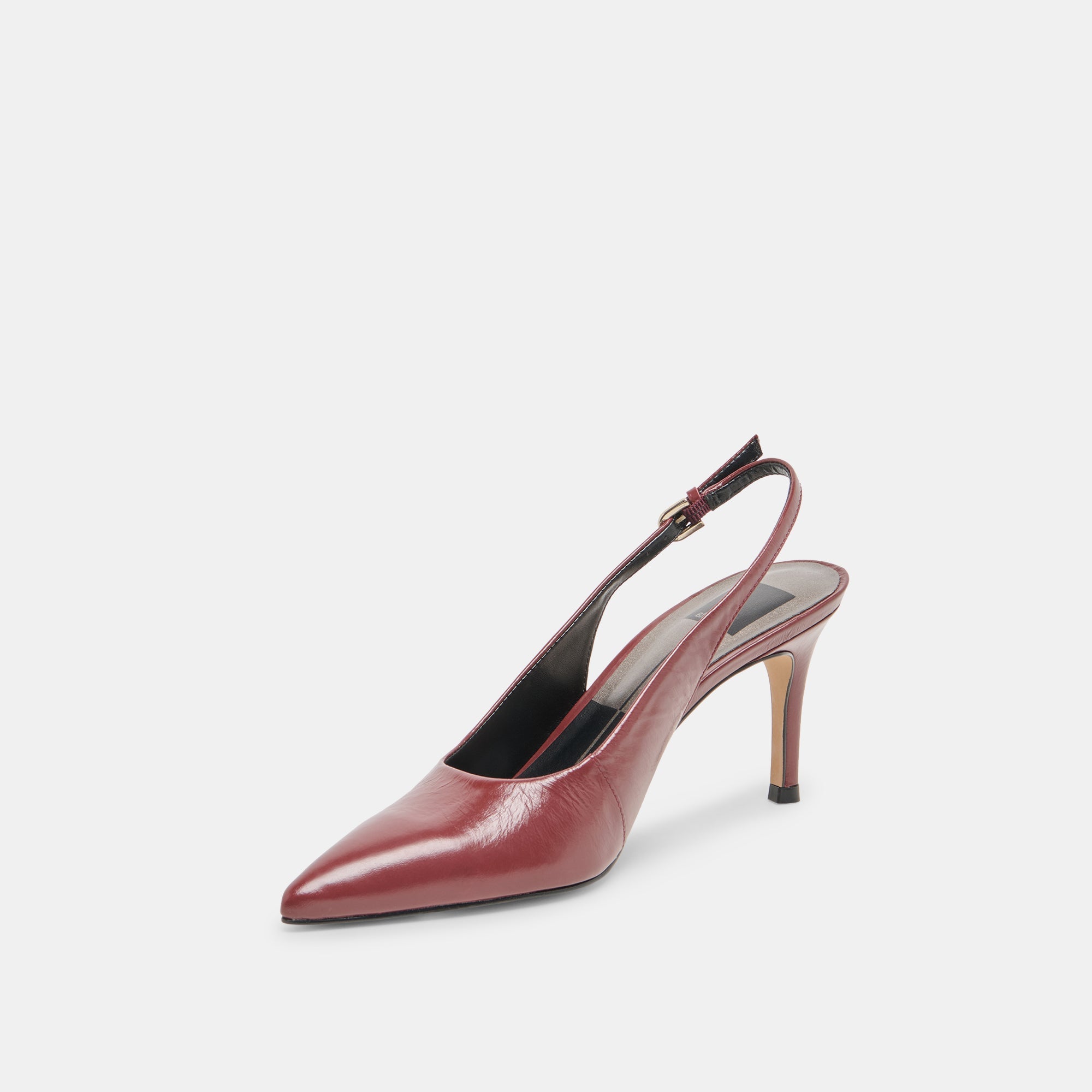 Elasi Oxblood Crinkle Heels / Dolce Vita