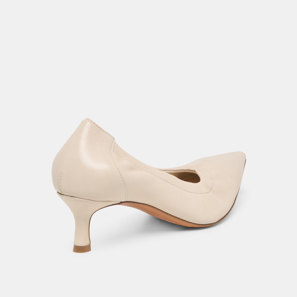 Celtin Off White Leather Heels / Dolce Vita