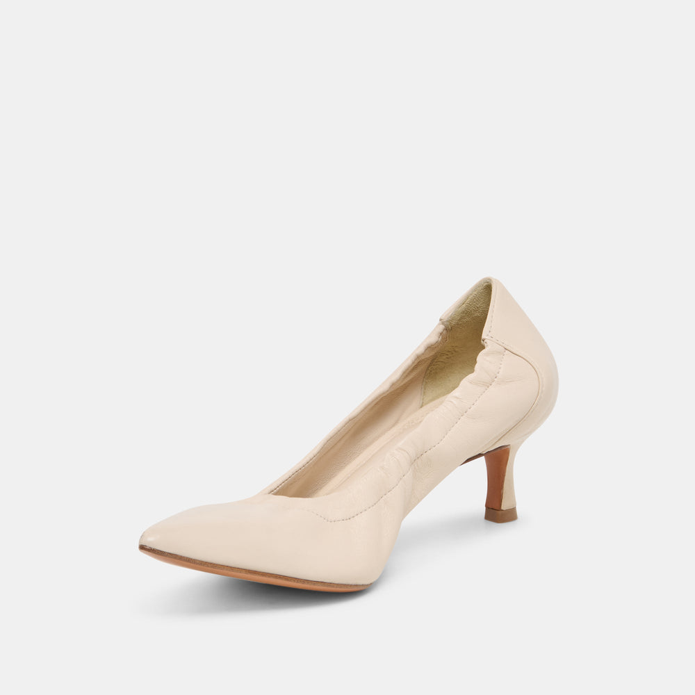 Celtin Off White Leather Heels / Dolce Vita