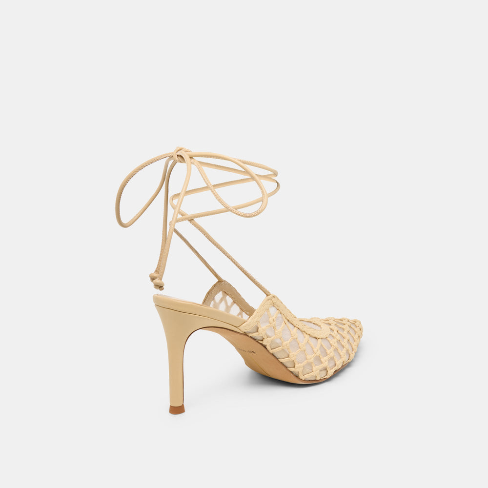 Yael Lt Natural Woven Raffia Heels / Dolce Vita