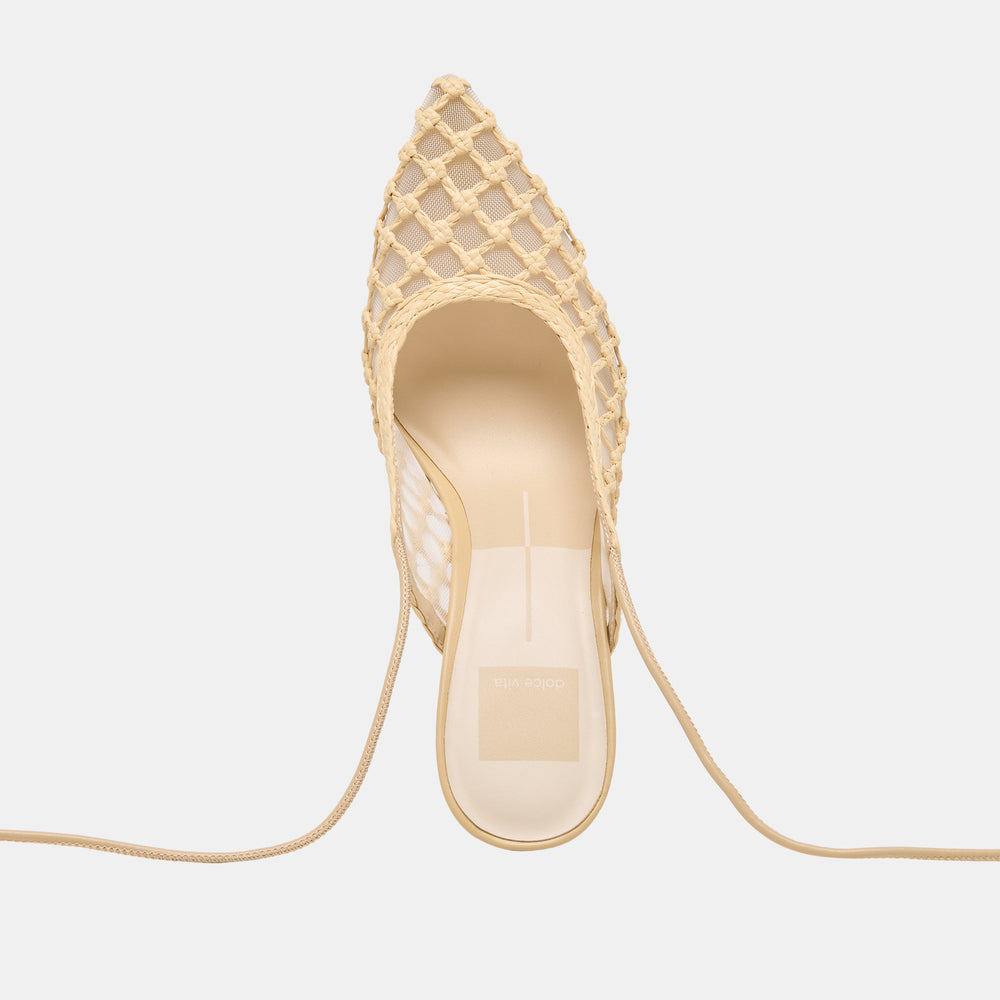 Yael Lt Natural Woven Raffia Heels / Dolce Vita