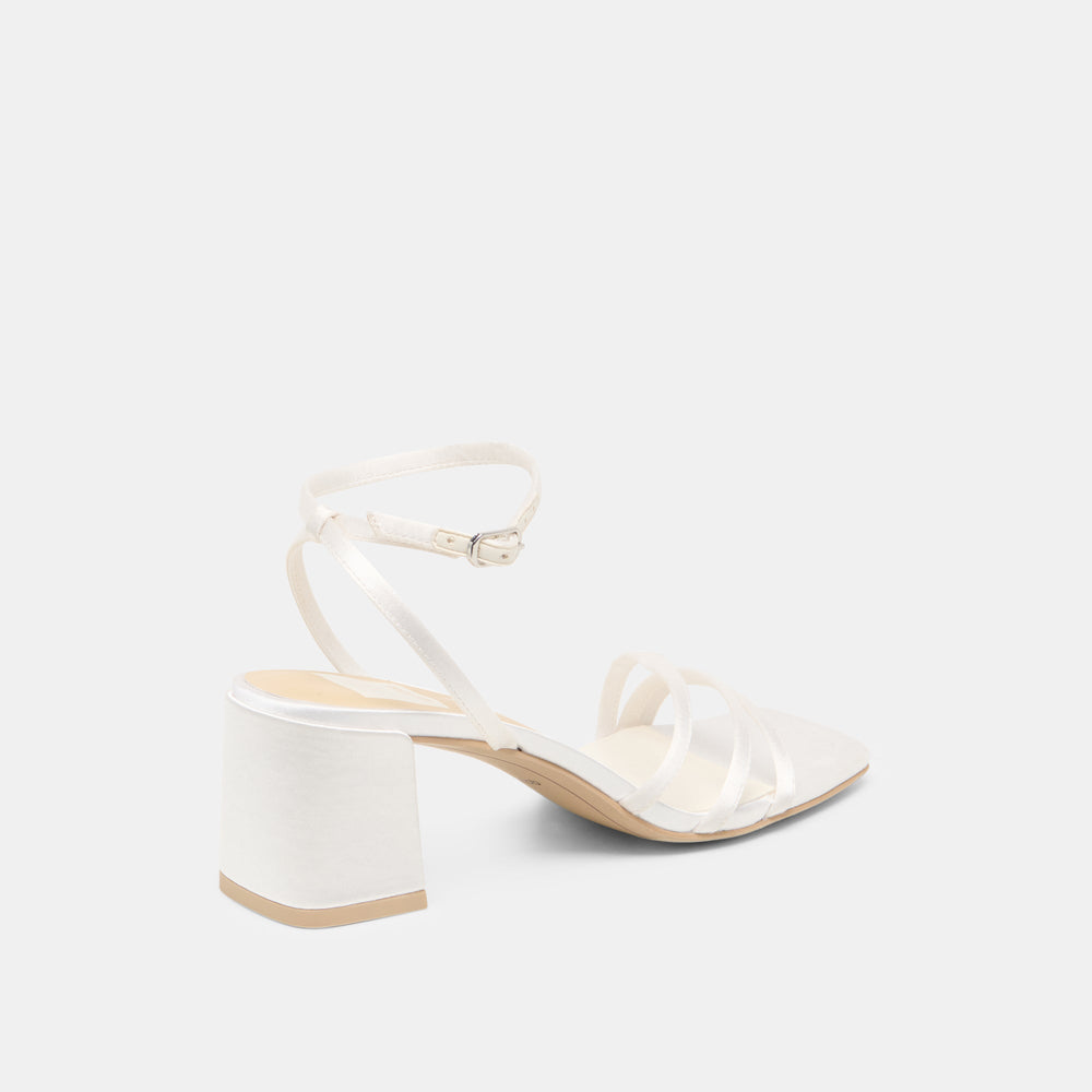 Ysabel True White Satin Heels / Dolce Vita